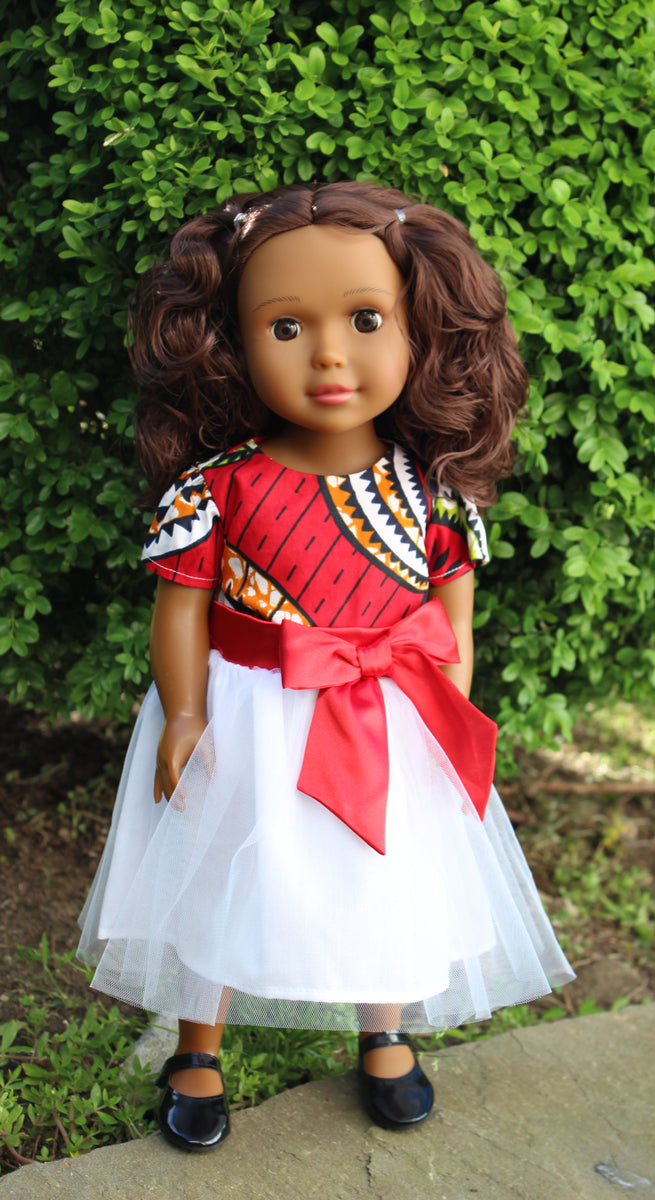 African American Doll With Wavy Long Natural hair IkuziDolls