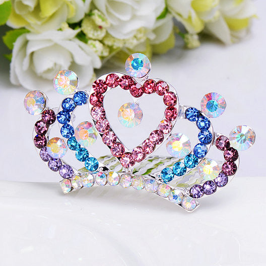 Rhinestone Multicolored Tiara for 18